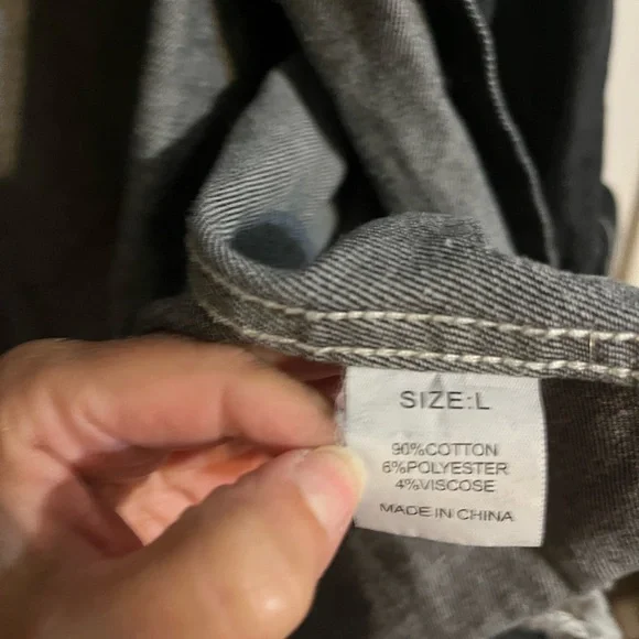 Distressed Black Denim Jacket - Picture 3 of 3